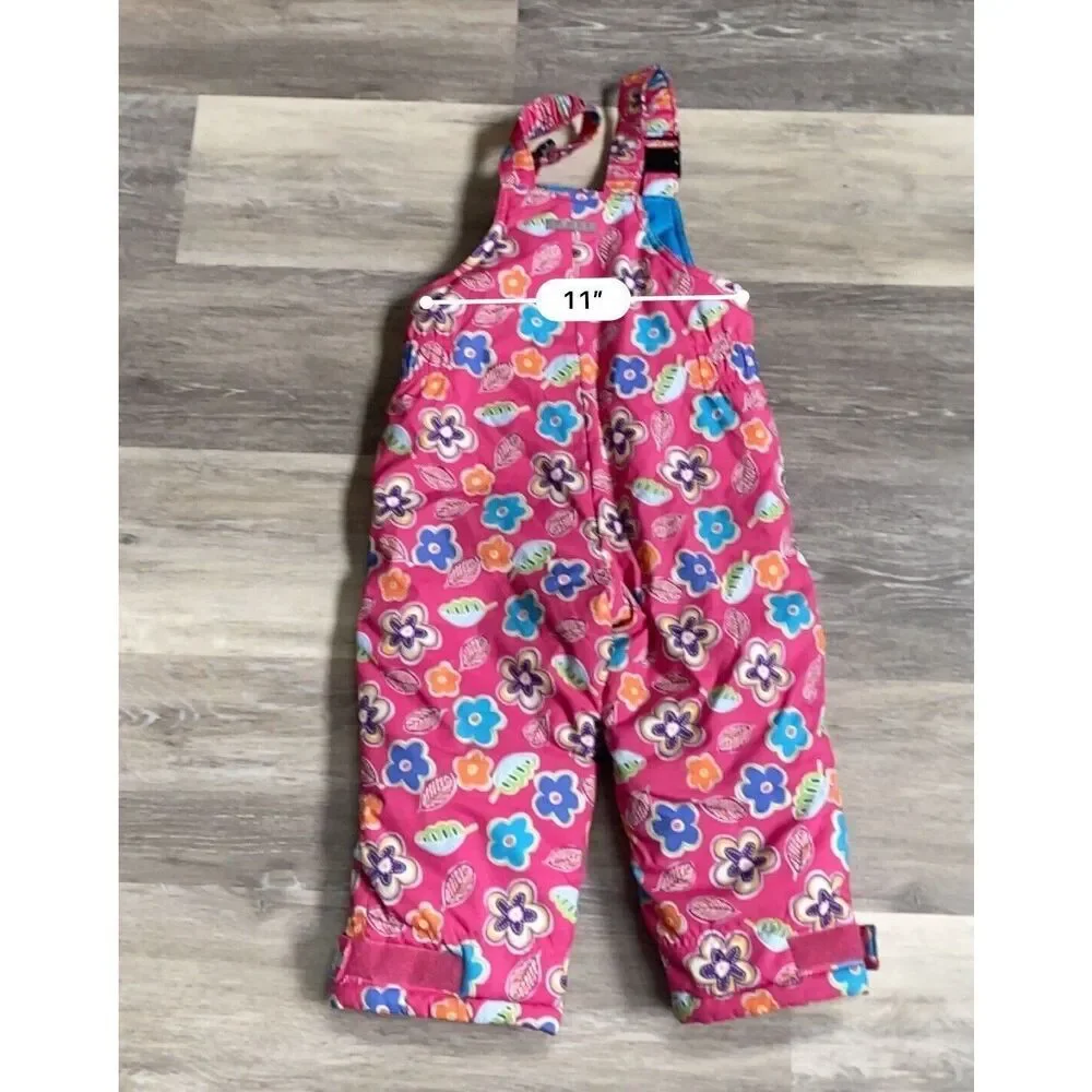 Hanna Andersson Girl Pink Floral Snow/Ski Overall 90 -2T